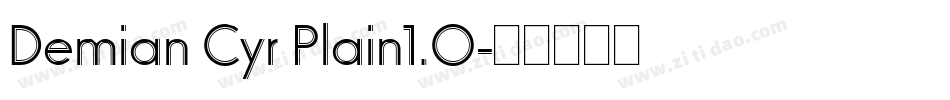 Demian Cyr Plain1.0字体转换